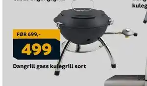 Megaflis Dangrill gass kulegrill sort, NOK 499 tilbud