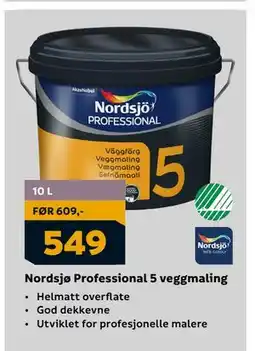 Megaflis Nordsjø Professional 5 veggmaling, NOK 549 tilbud