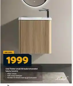 Megaflis Lind Timber small 50 baderomsmøbel høyre/venstre, NOK 1999 tilbud