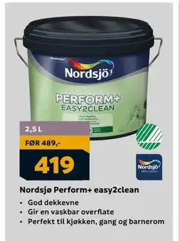 Megaflis Nordsjø Perform+ easy2clean, NOK 419 tilbud