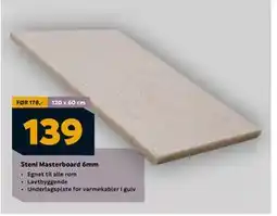 Megaflis Steni Masterboard 6mm, NOK 139 tilbud