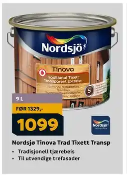 Megaflis Nordsjø Tinova Trad Tixett Transp, NOK 1099 tilbud