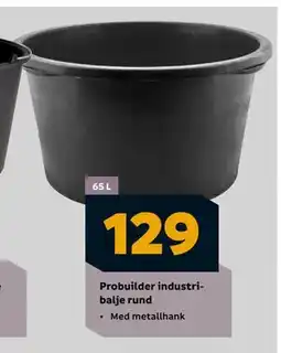 Megaflis Probuilder industribalje rund, NOK 129 tilbud