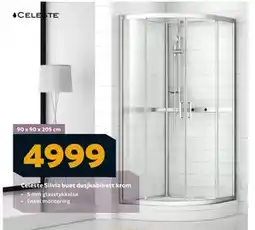 Megaflis Celeste Silvia buet dusjkabinett krom, NOK 4999 tilbud