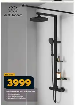 Megaflis Ideal Standard Alu+ dusjsett sort, NOK 3999 tilbud