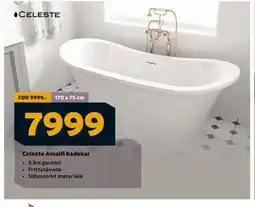 Megaflis Celeste Amalfi badekar, NOK 7999 tilbud