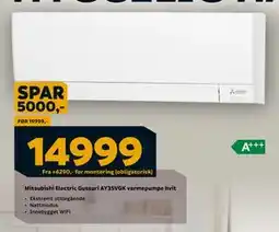 Megaflis Mitsubishi Electric Gussuri AY35VGK varmepumpe hvit, NOK 14999 tilbud