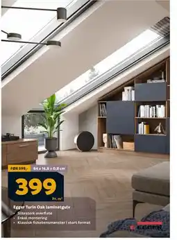 Megaflis Egger Turin Oak laminatgulv, NOK 399 tilbud