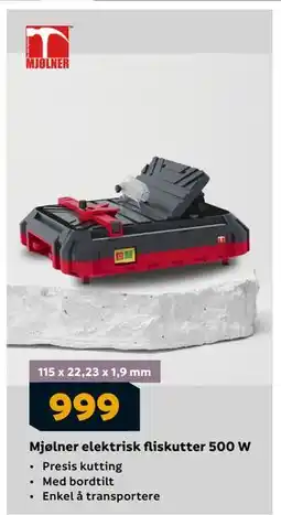 Megaflis Mjølner elektrisk fliskutter 500 W, NOK 999 tilbud
