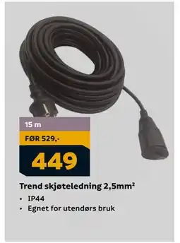 Megaflis Trend skjøteledning 2,5mm, NOK 449 tilbud