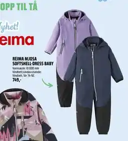Coop Obs REIMA MJOSA SOFTSHELL-DRESS BABY, NOK 749 tilbud