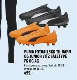 Coop Obs PUMA FOTBALLSKO TIL BARN OG JUNIOR VIT2 SÅLETYPE FG OG AG, NOK 499 tilbud