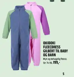 Coop Obs OKIDOKI FLEECDRESS GILBERT TIL BABY OG BARN, NOK 199 tilbud