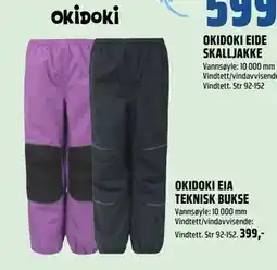 Coop Obs OKIDOKI EIA TEKNISK BUKSE, NOK 399 tilbud