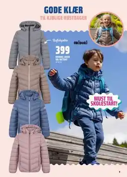 Coop Obs OKIDOKI JAKKE SOL VATTERT, NOK 399 tilbud