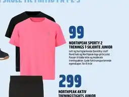 Coop Obs NORTHPEAK SPORTY 2 TRENINGS T-SKJORTE JUNIOR, NOK 99 tilbud
