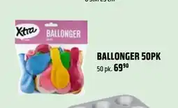 Coop Obs BALLONGER 50PK, NOK 69.9 tilbud