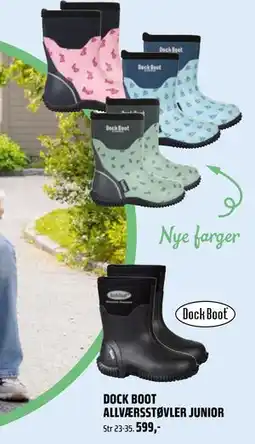 Coop Obs DOCK BOOT ALLVÆRSSTØVLER JUNIOR, NOK 599 tilbud