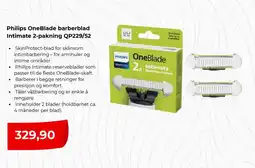 Clas Ohlson Philips OneBlade barberblad Intimate 2-pakning QP229/52 tilbud