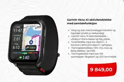Clas Ohlson Garmin Venu X1 aktivitetsklokke med samtalefunksjon tilbud