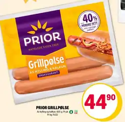 Coop Extra PRIOR GRILLPØLSE tilbud