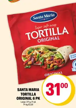 Coop Extra SANTA MARIA TORTILLA ORIGINAL 6 PK tilbud
