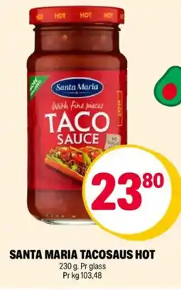 Coop Extra SANTA MARIA TACOSAUS HOT tilbud
