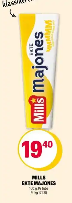 Coop Extra MILLS EKTE MAJONES tilbud