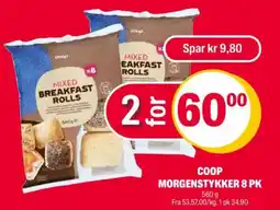 Coop Extra COOP MORGENSTYKKER 8 PK tilbud