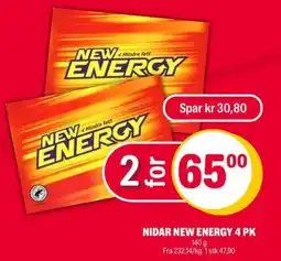 Coop Extra NIDAR NEW ENERGY 4 PK tilbud