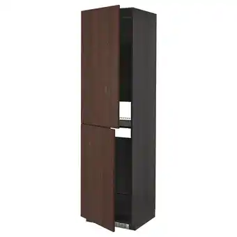 IKEA Metod Høyskap for kjøleskap/fryser, svart/sinarp brun, 60x60x220 cm tilbud