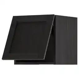 IKEA Metod Overskap horisontalt, svart/lerhyttan svartbeiset, 40x40 cm tilbud