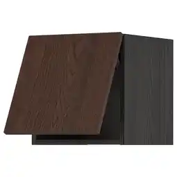 IKEA Metod Overskap horisontalt, svart/sinarp brun, 40x40 cm tilbud