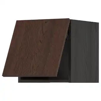 IKEA Metod Overskap horisontalt, svart/sinarp brun, 40x40 cm tilbud
