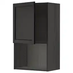 IKEA Metod Overskap for mikrobølgeovn, svart/lerhyttan svartbeiset, 60x100 cm tilbud