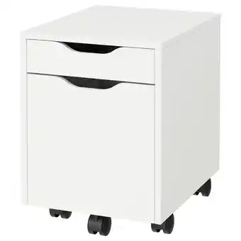 IKEA Alex Skuffeseksjon på hjul, hvit/svart, 36x50 cm tilbud