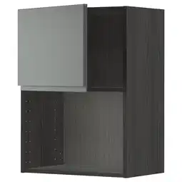 IKEA Metod Overskap for mikrobølgeovn, svart/voxtorp mørk grå, 60x80 cm tilbud