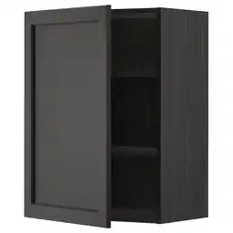 IKEA Metod Veggskap med hylleplater, svart/lerhyttan svartbeiset, 60x80 cm tilbud