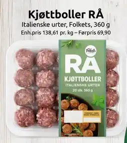 Joker Kjøttboller RÅ, NOK 49.9 tilbud