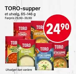 Nærbutikken TORO-supper, NOK 24.9 tilbud