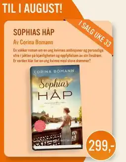 Ark Bokhandel Sophias Håp, NOK 299 tilbud