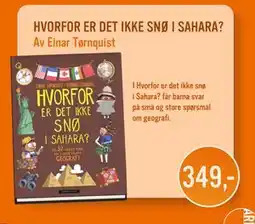 Ark Bokhandel HVORFOR ER DET IKKE SNØ I SAHARA?, NOK 349 tilbud