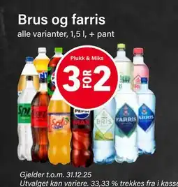 Nærbutikken Brus og farris tilbud