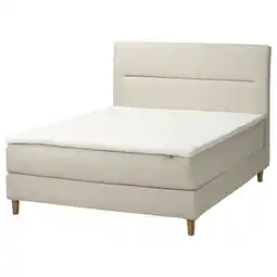 IKEA HemfjÄllet Kontinentalseng, Valevåg fast/medium/nordberget Odensvi lys beige, 180x200 cm tilbud