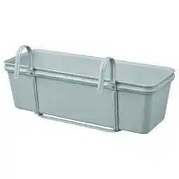 IKEA RosenkÅl Blomsterkasse med holder, utendørs turkis, 48x18 cm tilbud