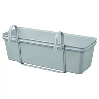 IKEA RosenkÅl Blomsterkasse med holder, utendørs turkis, 48x18 cm tilbud