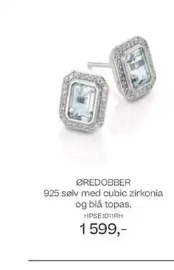 Bjørklund ØREDOBBER 925 sølv med cubic zirkonia tilbud