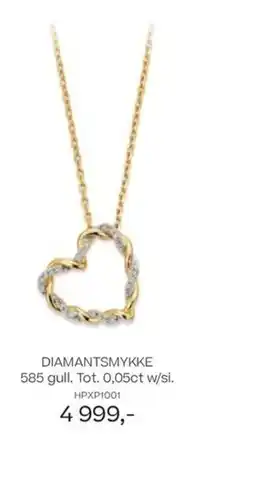 Bjørklund DIAMANTSMYKKE 585 gull. Tot. 0,05ct w/si. tilbud