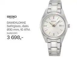Bjørklund SEIKO DAMEKLOKKE Safirglass, dato. 030 mm, 10 ATM. tilbud