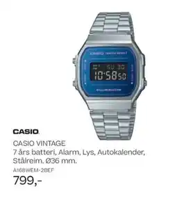 Bjørklund CASIO CASIO VINTA 7 års batteri, Alarm, Lys, Autokalender, GE tilbud